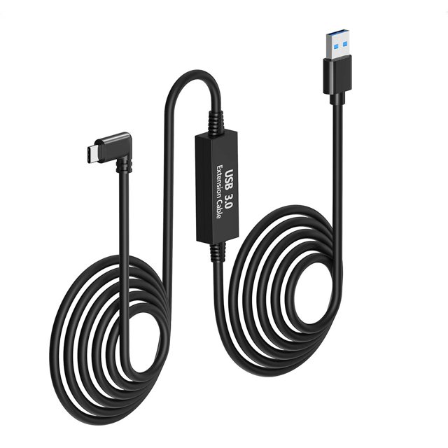 Cable de 16 pies, cable con refuerzo, transmisión de juegos de realidad virtual y cable USB C 3.0 de carga rápida compatible con auriculares Quest 2 u Oculus Quest y PC para juegos Ormromra CZDZ-ST7