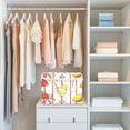 thumbnail image 4 of Yayeee Collapsible Cube Storage Bin with Lid Fabric Closet Decorative Basket with Handles, Beach Crab, 4 of 7