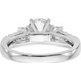 thumbnail image 5 of 14K White Gold Lab Grown Diamond Si1/Si2, G H I, 3-Stone Semi-Mount Eng R (Size 7) Made In India rm3031e-p/048-7wlg, 5 of 5