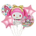 thumbnail image 3 of Juego de 5 piezas de globos de papel de aluminio Sanrio Kulomi con melodía de perro, decoración de cumpleaños, juguetes para niños, 3 of 5