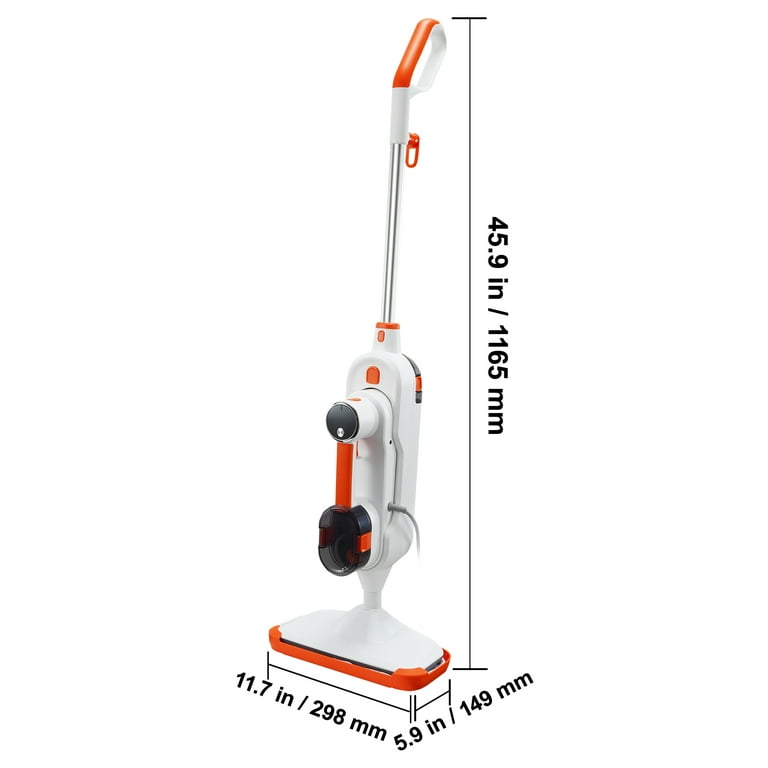 VEVOR 5-in-1 Steam Mop with 4 Replaceable Microfiber Brush Heads