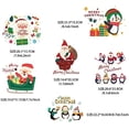 thumbnail image 2 of 6 Sheets Merry Christmas Iron on Stickers Santa Claus Heat Transfer Stickers Iron on Appliques Xmas Penguin, 2 of 9