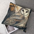 thumbnail image 7 of Acheng Watercolor Forest Trees Animals Throw Pillow Covers Cushion Decorative Square Pillow Cases for Couch Sofa Bed Set of 2 White(Two Sides Print) 20x20in, 7 of 7