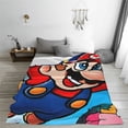 thumbnail image 2 of Lsque Mario Pattern Fuzzy Fleece Throw Blanket Extra Large,Super Soft,Fluffy and Warm Blankets for Couch,Bed,All Season Use (60"x50"), 2 of 7