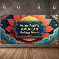 thumbnail image 5 of LUUFILx Asian Pacific American Heritage Month Celebration Banner Backdrop Decorations Event Signage Cultural Festival Photography Props Party Supplies, 5 of 7