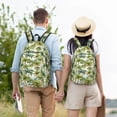 thumbnail image 4 of Easygdp Green Hawaii Palms Mochila de Lona Resistente para Laptop, Compatible con Laptops de 15 a 17 pulgadas, Ideal para Escuela, Trabajo y Viajes-Medium, 4 of 5