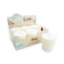 Baby Powder Soy Votive Candles - Scented with Natural Fragrance Oils - 6 White Natural Votive Candle Refills - Fresh & Clean Collection