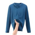 thumbnail image 1 of Yuyuzo Hauts de Pyjama pour Femmes Doublés en Molleton Col Roulé Couche de Base sous-Vêtements Thermiques en Molleton, 1 of 5