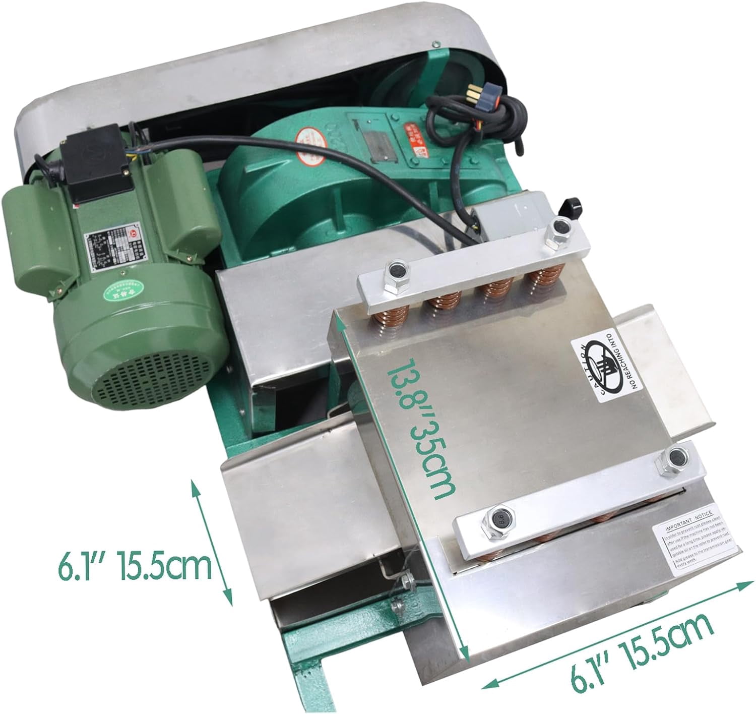 Industrial 3 Rollers Sugar Cane Juicer Sugarcane Crusher Extracting Machine 220V 3500W
