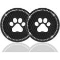thumbnail image 1 of 2 posavasos con forma de pata de cristal brillante para coche, posavasos antideslizantes para portavasos GM, accesorios interiores de coche con diamantes de imitación, color negro, 1 of 5