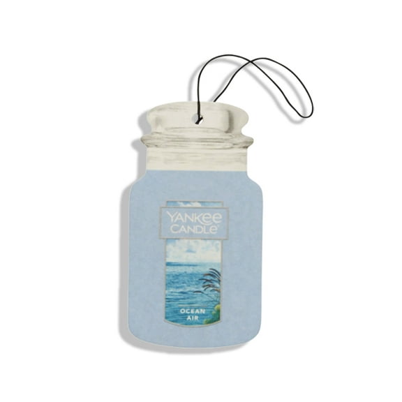 Yankee Candle Paper Car Jar Air Freshener for Long Lasting Fragrance, Ocean Air
