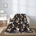 thumbnail image 2 of Fuzoiu Lilies Flowers Print Flannel Throw Blanket,Light Weight Warm Decorative,Throw Blanket Cover for Sofa, Couch, Bedroom,Travel-80"x60", 2 of 6
