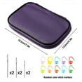 thumbnail image 5 of Multi-Color Metallic Crochet Hooks Set, Tomorotec Art Aluminum Knitting Needles for Yarn Craft Set with Sylish Storage Bag, Stitch Markers and Big Eye Needles (Purple Bag), 5 of 7