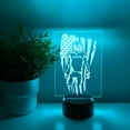 thumbnail image 4 of Custom Personalized Free Engraved LED 16 Colors Wood Stand Night Light Up Lamp Boys Table Desk Sports USA Flag Football Player Design Room Décor Gift, 4 of 8