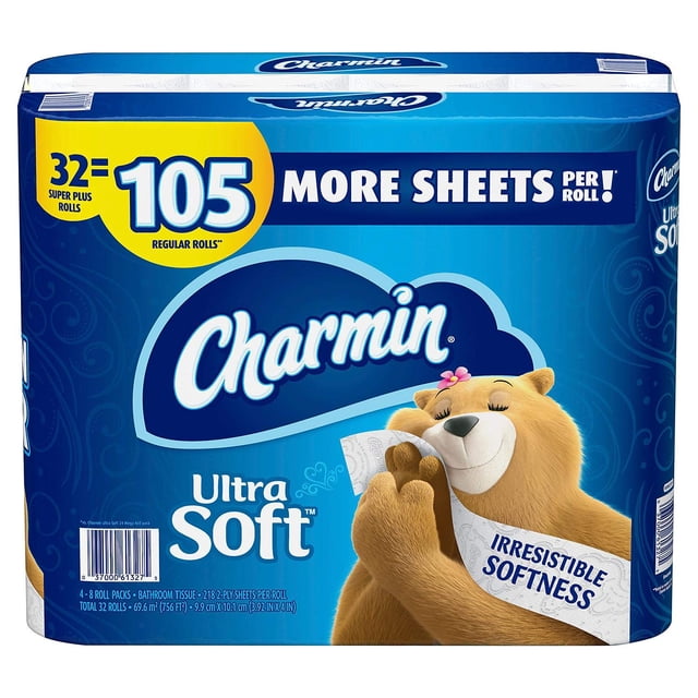 Papel higiénico Charmin Ultra Soft 32 rollos Super Plus