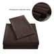 thumbnail image 3 of Juego de sábanas suaves, colcha con bolsillo profundo, juego de cama de alta calidad, color café, tamaño completo, 4 Uds., 3 of 8