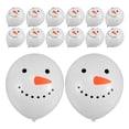 thumbnail image 5 of KAKOWELY 50 globos navideños de muñeco de nieve, grandes globos de látex blancos para arcos de globos, decoraciones para fiestas navideñas y celebraciones invernales., 5 of 5