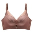 thumbnail image 1 of PEASKJP Wireless Bras with Support and Lift Wireless Longline Full Coverage Bra with Back and Side Support Regular and Plus Size, Coffee 38, 1 of 4