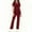 Set-132Wine, variant on LEWKW Scrub Sets for Women 2 Piece Medical Uniforms V Neck Top & Pants Outfits Stretch Soft Nursing Hospital Work Wear Doctors Joggers Matching Suits