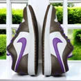 thumbnail image 5 of Ni - ke Air Jordan 1 Low "Purple Mocha" Palomino Wild Berry White 553558-215 Men's Size, 5 of 5