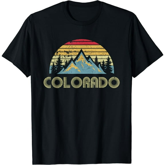 Colorado Tee - Retro Vintage Mountains Nature Hiking T Shirt T-Shirt