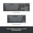 thumbnail image 3 of Logitech MX Mechanical Mini Wireless Illuminated Keyboard, Linear Switches, Backlit, Bluetooth, USB-C, macOS, Windows, Linux, iOS, Android, Graphite, 3 of 12