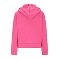 thumbnail image 6 of APEXFWDT Women's Cropped Hoodie Jacket Stylish Long Sleeve Athletic Pullover Sweatshirt with Pockets Casual Outerwear,L,Hot Pink, 6 of 9