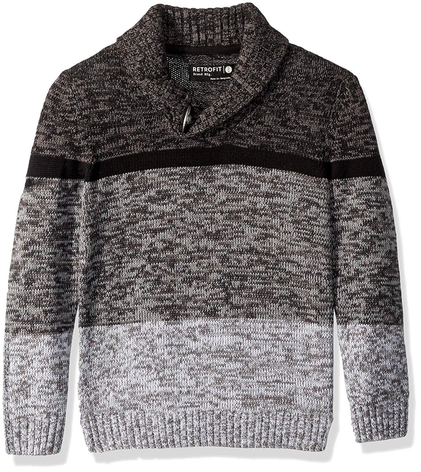 Retrofit Boy's Sweater Black Large (14/16) Colorblock L