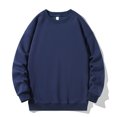 thumbnail image 4 of Chandail Décontracté pour Hommes, Manches Longues Col Rond avec Manches Contrastées, Style Sportif pour Course et Détente Marine TG, 4 of 4