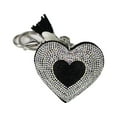 thumbnail image 4 of QualitChoice Porte-Clés Pompon Porte-Clés en Daim Jour de la Saint-Valentin Multicolore Porte-Clés Polyvalent Sac de Fabrication Décor Coeur Porte-Clés Noir / Blanc 5Set, 4 of 6