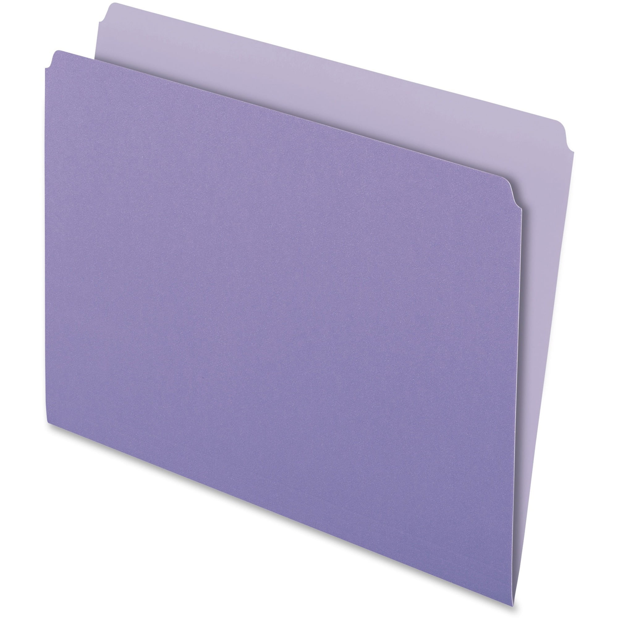 Pendaflex Colored File Folders Straight Top Tab Letter Lavender/Light Lavender 100/Box 152LAV