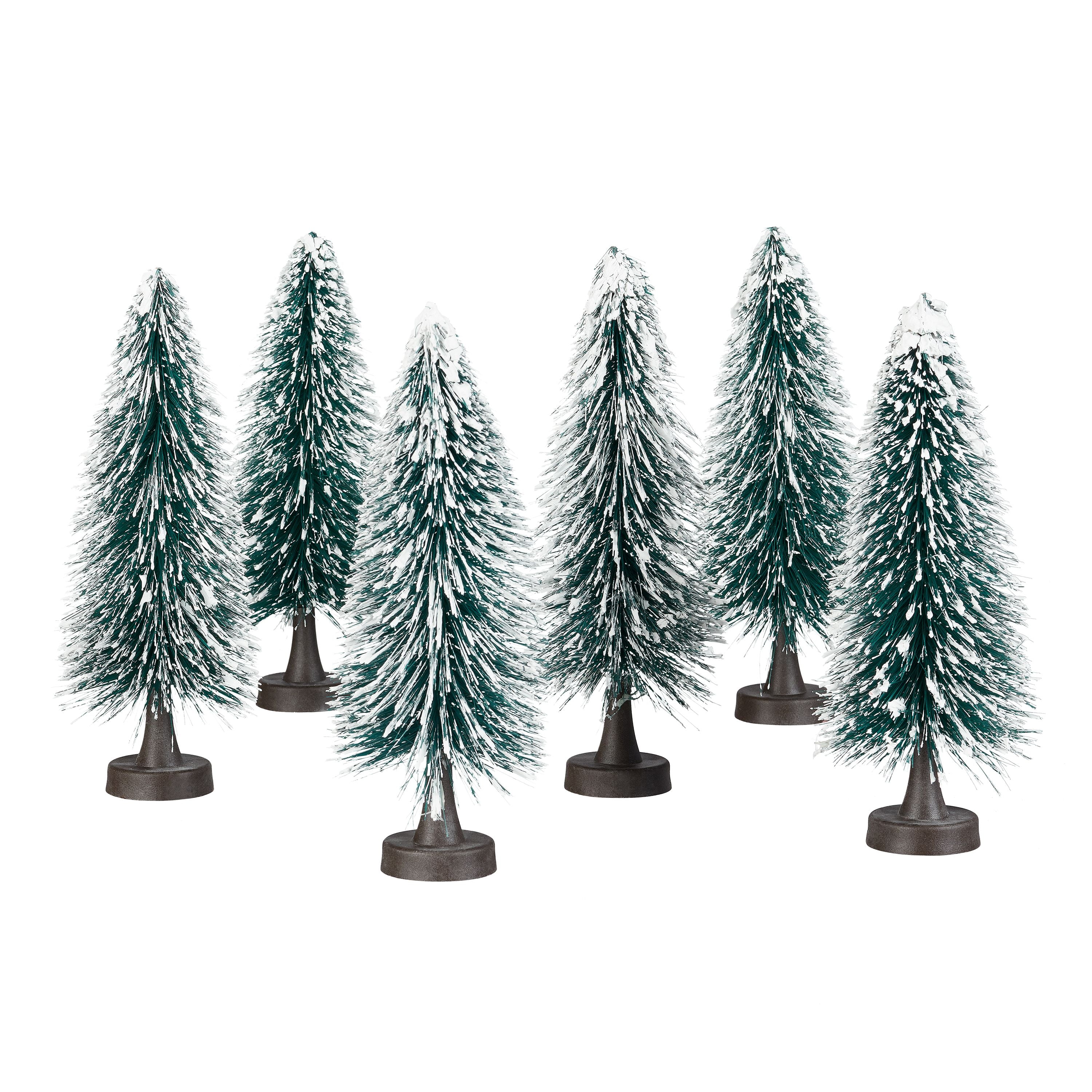 Holiday Time 9" Flocked Pine Tree Tabletop Christmas