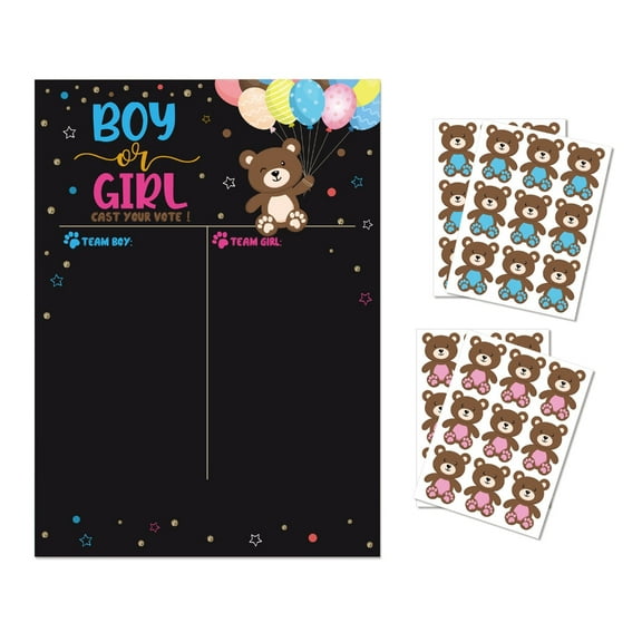 Apooke Gender Reveal Games Voting Boy or Girl Gender Game Reveal Party Supplies