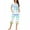 Blue, variant on WIZUTIZ Summer pajamas for Women Women's Round Neck Gradient Print Short Sleeve Sleepshirt And Pants Sets Loungewear Pajamas With Pockets Tax Free Weekend