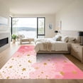 thumbnail image 3 of ODIKA 3'x5' Machine Washable Non-Slip Area Rug, Watercolor Blush Pink High Traffic Rug with Pad, Pink, 1064054, 3 of 8