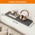 thumbnail image 3 of Fairy 2pcs Gray Floating Shelves for Wall, 22.5in Wall Mounted Storage Shelves for Bathroom, Kitchen, Bedroom and Living Room, 3 of 7