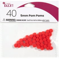 CousinDIY Pom-Poms 5mm 40/Pkg-Red