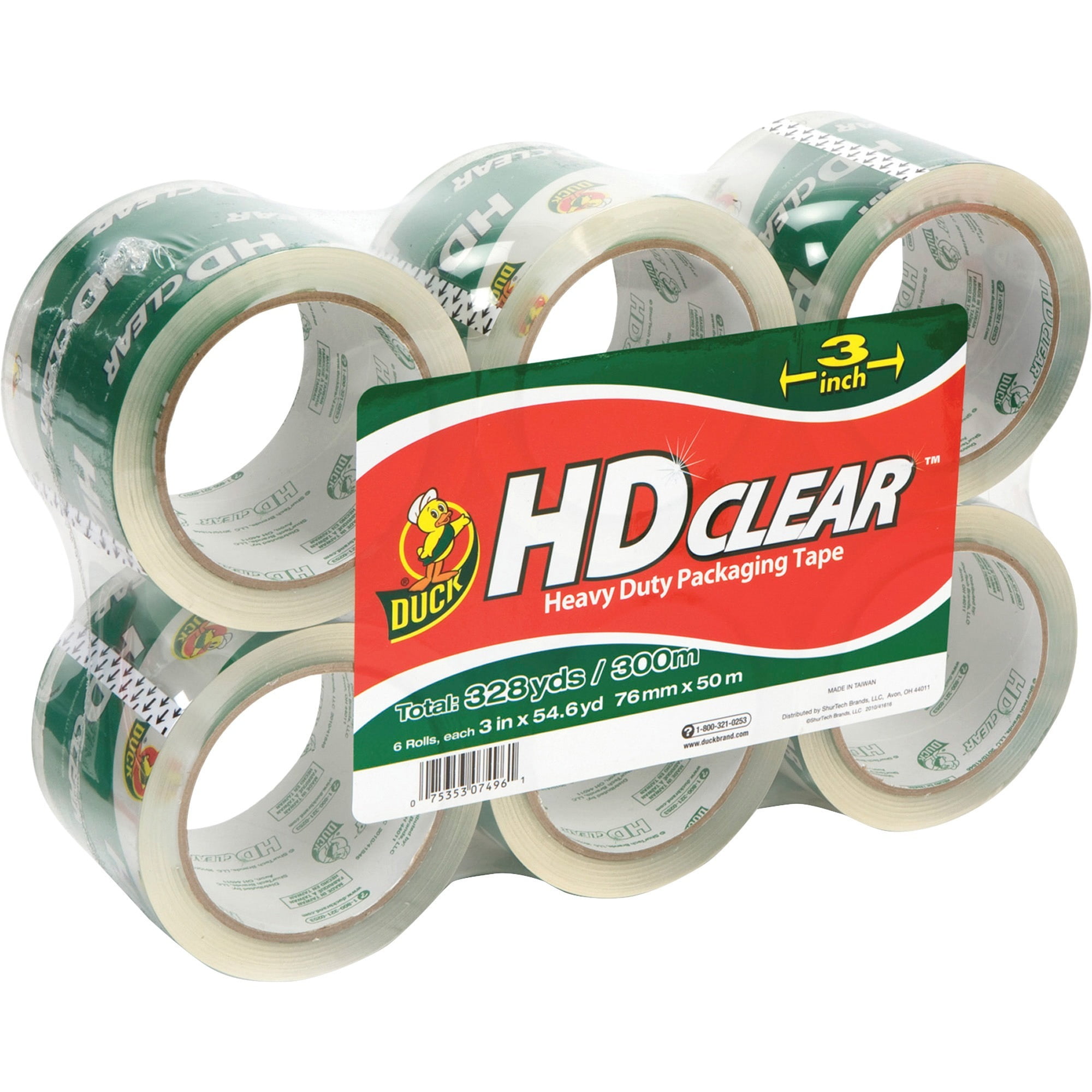 Duck Brand HD Clear Heavy Duty Packaging Tape 1.88 Inches x 54.6 Yards Clear,