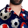 thumbnail image 5 of Football Men's Short Sleeve Hawaiian Beach Poplin Shirt Casual Printed Button Down Summer Unisex Shirt, 5 of 6