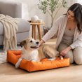 thumbnail image 7 of Linnome Cozy Oxford Cloth Pet Bed Water-Repellent Warm - All-Season Non-Stick Hair Cat Dog Bed with Grip Dots - Waterproof Fabric Pet Cushion for Indoor Small Cats Dogs, 7 of 7