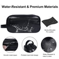 thumbnail image 3 of Neceser HEWTHM para hombre, piel sintética, resistente al agua, color negro, 3 of 7