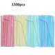 thumbnail image 2 of Pajitas de plástico para beber 1300 unidades | Paquete a granel desechable flexible de 8 pulgadas con rayas multicolores | Plástico sin BPA para bebidas frías y calientes | Fiesta Comida Rápida, 2 of 8