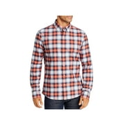 Michael Kors Mens Rory Plaid Button-Down Casual Shirt