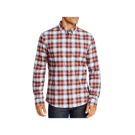 Michael Kors Mens Rory Plaid Button-Down Casual Shirt
