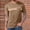 Khaki2, variant on Kojanyu Men's Short Sleeve Crew Neck T-Shirt Casual Color Block Stripe Pocket Tee Stretch Moisture Wicking Everyday Top Plus Size M-4XL