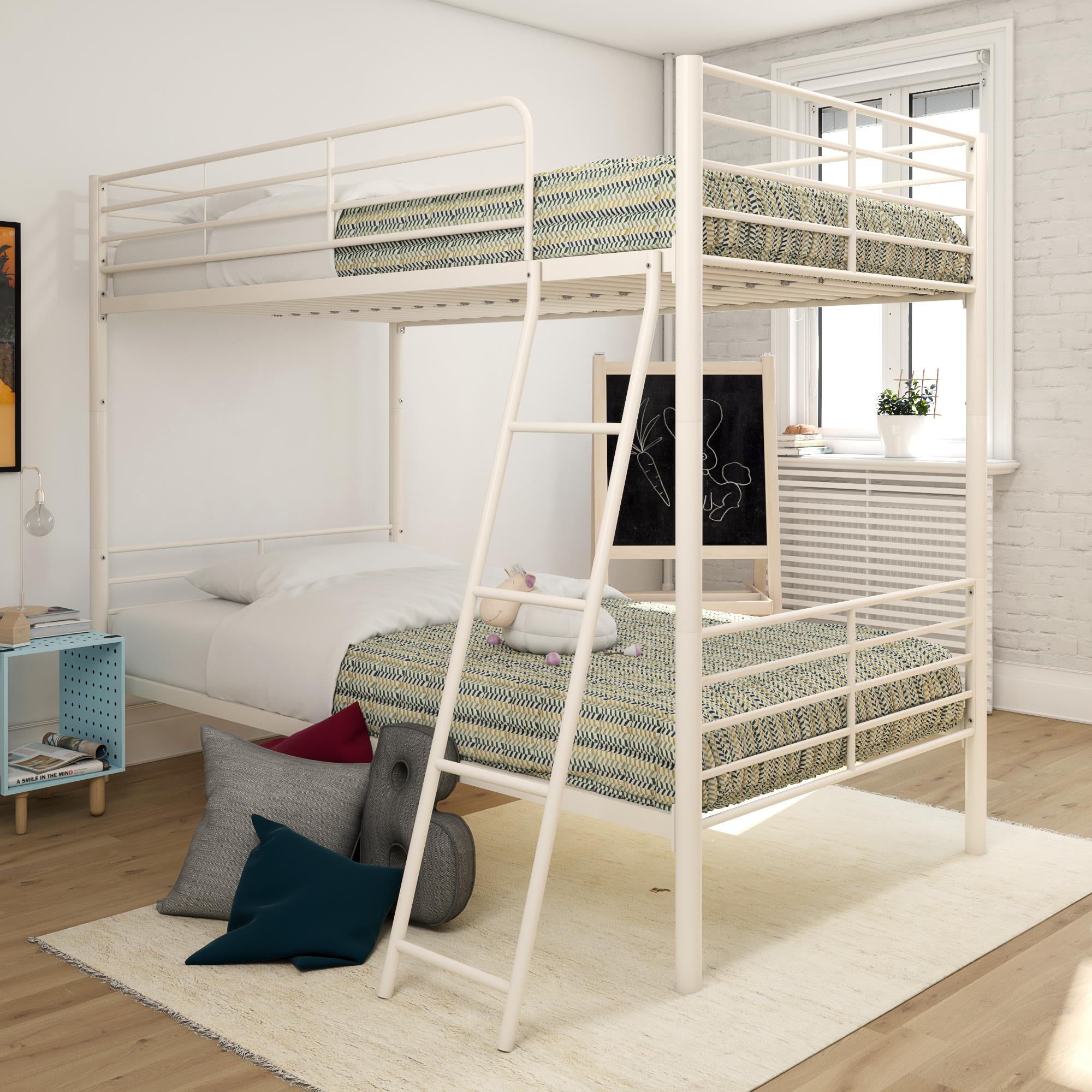 Mainstays Twin Over Convertible Bunk Bed Multiple Colors With About This Bundle Set Includes Mainstays Twin Over Convertible Bunk Bed Your Choice Of Color Slumber 1 6 Comfort Pack Spring