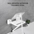 thumbnail image 4 of Taburete plegable para baño montado en la pared 330 libras con peso antideslizante Asiento de MABOTO Taburete plegable, 4 of 7