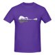 thumbnail image 3 of Camiseta de manga corta 100 % algodón para hombre con diseño de guitarra natural, 3 of 5