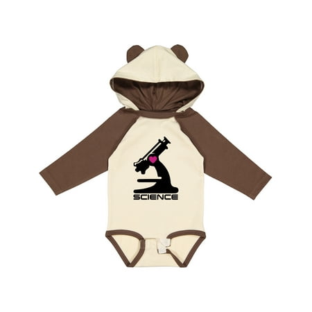 

Inktastic Love Science Microscope and Heart Gift Baby Boy or Baby Girl Long Sleeve Bodysuit