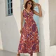 thumbnail image 4 of Vestido Paisley Game Day Vestido sin mangas de mármol blanco de Florida Vestido de noche para mujer de lujo, 4 of 7